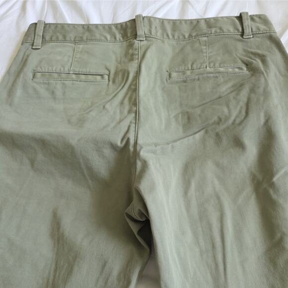 Quince Women’s Organic Cotton Twill Pant Olive Green 31 Straight Cropped Stretch - Picture 12 of 12